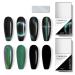 Aokitec 8ML*2 9D Cat Eye Gel Nail Polish Kits With Black Gel Polish And Magnetic Galaxy Glitter Holographic Shimmer Magic UV LED Soak Off Gel For Nail Art (Green & Purple) Green & Violet