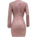 Shop Hanxiulin Pink Sequin Evening & Cocktail Dress for Women | Casual Party Wear - Buy Online on GoSupps.com