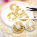 Gold Nail Charms Set - 6 Boxes Metal Studs for Acrylic Nails | Various Designs for Nail Art Decorations | Flowers, Shells, Stars, Moons, Beaches | Thin Flakes Kit - Buy Online on GoSupps.com