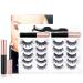 10 pairs 3d false eyelashes with 2 tubes eyeliner and 1 tweezers magnetic eyelashes naturally magnet eyelashes set reusable magnetic eyelashes waterproof long-lasting make-up