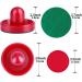 URATOT Air Hockey Pushers and Pucks Set - Replacement Accessories for Game Tables (4 Pushers, 8 Red Pucks, 8 Green Pads) - Red, Green, Royal Blue, Black - Buy Online on GoSupps.com