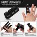 Trigger Finger Splint - Adjustable Finger Brace for Straightening & Supporting Index Middle Ring Finger - 4 Pack One Size - Black - Buy Online on GoSupps.com