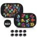 iZoeL Car Sun Shade for Baby Kids 2PCS Static Cling Side Window Car Annimal Elephant Lion 80GSM Rear Sunshades Universal with 8 Suction Cups and Storage Bag - Sun Glare and UV Rays Protection Black