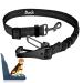 Eyin dog seat belt 3 in 1 rapid belt dog car with reflective elastic nylon show dog seat belt for all dog breeds and car seats drink 90cm 90cm (62-90cm) black