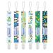 Smlpuame baby pacifier chain girl 6 pieces bpa-free pacifier band fabric girl young pacifier chain nuckel chain fit most pacifiers and bite toys dummy clips for baby (dino-2) dinosaur-2
