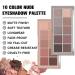 Hegafoo 10 Color Nude Eyeshadow Makeup Palette + 5 PCS Eye Brushes Set - Professional Naked Matte Shimmer Eye Shadow Kit | Long Lasting & Waterproof - Buy Online on GoSupps.com