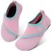 JIASUQI Kids Boys Girls Water Shoes Quick Dry Barefoot Aqua Socks for Beach Swimming Pool 3.5/4.5 UK Pink N