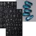 JMEOWIO Self-Adhesive Silver Nail Art Stickers - Moon, Star, Sun Design - 8 Sheets - Buy Online on GoSupps.com