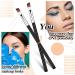 Angled Eyeliner Brush Set - Slanted Flat Angle Eye Liner & Eyebrow Brush Duo for Precision Makeup Application - Synthetic Bristles for Gel, Powder, Liquid, Cream Liners - Black - Buy Online on GoSupps.com