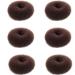 Sunnysam extra small hair knot shaper for children 6 pieces of chignon-hair-donut socks-dutt form for girls mini-hair donut former for short and thin hair (small size 6.1 cm dark brown)