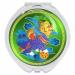 Feng Shui 3 Cells Abundance Pill Boxes Portable Mirror with Chi Lin Strong Body Blessing Ring and Earring Storage Box Amulet (Green(Chi Lin))