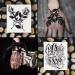 Oottati Waterproof Black Gothic Flower Rose Temporary Tattoo Stickers - 9 Sheets - Buy Online on GoSupps.com