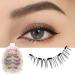 Dorisue Magnetic eyelashes natural look Short lashes Hight Quality face eyelashes Pack of 4 eyelashes pack E3 Magnetic lashes