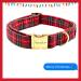 unique style paws Christmas Plaid Dog Collar with Bowtie Durable Adjustable Dog Collars Bow Dog Collar for Small Girl or Boy Dogs S Scottish red - Buy Online on GoSupps.com
