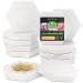 Arteza Paint Canvases for Painting 12 Pack 2 inches Hexagonal Blank Canvas Bulk 100% Cotton Stretched Canvas 8 oz Gesso-Primed Pine Wood Frame Art Supplies for Adults for Acrylic Pouring