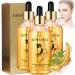 HOUXIANDOU Ginseng Gold AntiWrinkle Light Line Essence Ginseng Polypeptide AntiAging Essence Ginseng Serum For Firming Sagging Skin Reduce Fine Lines 3 Bottles