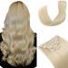 Clip in Extensions Set 100% Remy Real Hair 8 Part Hair Extension Dick Dopplet Tressen Clip-in Hair Extension (30cm-115g #60 Platinum Blonde)