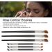3PCS Double Ended Sickle Shaped Eyeliner Brush 3PCS Nose Liner Brush for Makeup Skin-friendly for Daily Makeup - Buy Online on GoSupps.com