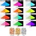 Glow in The Dark Pigment Mica Powder - 12 Colors + Gold Foil Flakes - Epoxy Resin Color Dyes for Art, Slime, Nail Art, Acrylic Paint - 20g/0.7oz + 2g - Buy Online on GoSupps.com