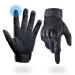 Tactical Gloves for Men, Liovoras Shooting Gloves Hard Shell Knuckle Protection Leather Palm Motorcycle Gloves for Riding Shooting Combat Airsoft Paintball Climbing Military Training Large Black