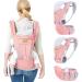 Viedouce Baby Carrier Ergonomic with Hip Seat - Lightweight & Breathable - Pink (3-48 months) - Buy Online on GoSupps.com