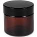 Vivaplex 12 Amber 2 oz Round Glass Jars with Inner Liners and Black Lids - Ideal for DIY Projects and Storage - Buy Online on GoSupps.com