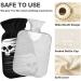 NAANLE Retro Skull Hot Water Bottle - Transparent Hand & Foot Heating Bag for Pain Relief | 1L Heat & Cold Therapy - Buy Online on GoSupps.com