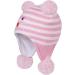 LANGZHEN Toddler Winter Hat Earflap Knit Cap for Baby Boys and Girls 6-12 Months, Fleece Lined Beanie - Pink Stripe - Buy Online on GoSupps.com