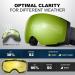 Odoland Magnetic Interchangeable Ski Goggles | Large Spherical Frameless Snowboard Goggles | Black Frame Green Lens VLT 35% - Buy Online on GoSupps.com