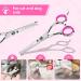 Round Tip Dog Grooming Scissors Kit - Titanium Coated Stainless Steel Set for Small Pet Cat Dog - Thinning/Straight/Curved Shears with Comb and Case in Pink - Buy Online on GoSupps.com