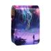 Lipstick Case Leather Lip Gloss Lipstick Organizer with Mirror Mini Lipstick Holder Bag Fantasy Jellyfish Sea L871q0tnru