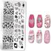 Nail Stamping Plates - Rose Design | Stainless Steel Nail Art Templates for Stunning Manicures - Shop Internationally - Buy Online on GoSupps.com