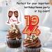 18pcs Red Fluorescence Glitter Dessert Cupcake Topper Cheer to Let s Glow Crazy Made In 1944 Theme Decoration Supplies Happy 80th Birthday Anniversary Wedding Party Decor Supplies - Buy Online on GoSupps.com
