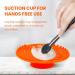 RE-NU Makeup Brush Cleaning Pad - Silicone Cosmetic Cleaning Mat | Suction Cup Design | Effortlessly Remove Dirt Oil & Residue (Orange) - International Shipping Available - Buy Online on GoSupps.com