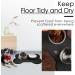 Waterproof Silicone Dog Food Mat | Non-Slip Pet Feeding Mat | Non-Spill Puppy Dish Tray | Bone-Shaped Black Mat - Small/Medium/Large - Buy Online on GoSupps.com