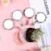 Round Orange Rose Mini Handheld Mirror - Small Compact Travel Makeup Cute Hand Mirror - Buy Online on GoSupps.com