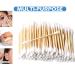 200x Double-Sided Cotton Buds - Eco-Friendly Bamboo Wooden Ear Swabs for Earwax Makeup and Craft Cleaning - Buy Online on GoSupps.com