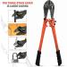 Crystals 18/24/36 Inch Bolt Cutter Chain Cutter for Chains Padlocks Wire Fencing Chicken Wire - Padlock Cutter Bolt Croppers with Comfortable Rubber Grip - Orange (18 Inch) - Buy Online on GoSupps.com