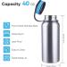 Gearland Stainless Steel Canteen Water Bottle with Nested Camping Cup - Bug Out Bag Bushcraft Gear - Buy Online on GoSupps.com