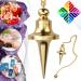 Egyptian radiesthesia pendulum trouvier with witness from brass - esoteric/oracle pendulum - geobiology mood man travel magnetizer - gold - 27 gr