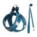 Uvtqssp dog harness Small dogs with a leash padded puppy dishes dog harness dog dishes small indigo blue m indigo blue