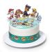 Cardasis Paw Patrol with sugar bands and paper figures |Essential layout for cakes and cakes |Cake decoration for the PAW Patrol topic birthday |20cm + 3 volume 28x5cm + 4 figures Paw Patrol (green)