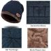 Kids Winter Beanie Hat and Scarf Set - Knitted Thermal Fleece Lining - Navy Blue - Buy Online on GoSupps.com