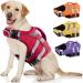 Kuoser life jacket Dog durability dog vest excellent buoyancy floating jacket dog Large medium high safety dog chimney large dogs red M m red