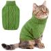 Pet cat dog sweater knitting sweater pet clothing winter warm hoodie pet puppy puppy sweater for small medium -sized dogs chihuahua yorkie green xs xs green