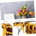 HOMSFOU 2 Packs Sunflower Paper Flower Diy Sunflower Decor Paper Sunflower Ornament Simulation Flower Diy Artificial Sunflower Artificial Flower Flowers Yellow 7X3CM - Buy Online on GoSupps.com