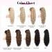 REECHO 26 Long Beach Wave Synthetic Drawstring Ponytail Extension - Chestnut Brown with Highlights - Buy Online on GoSupps.com