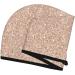 Hair Towel Wrap - Quick Drying Towel Turban with Button | Beige Sparkling Glitter | Perfect for Fast Hair Drying - Buy Online on GoSupps.com