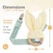 BooginHead Pacifier Clip & Natural Wood Baby Teether - Blue Feather | Eco-Friendly Infant Teething Toy - Buy Online on GoSupps.com