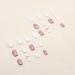 MISUD Squoval White Aurora Press-On Nails - 24 pcs | Glitter Chrome Pink Bling False Nails - Buy Online on GoSupps.com